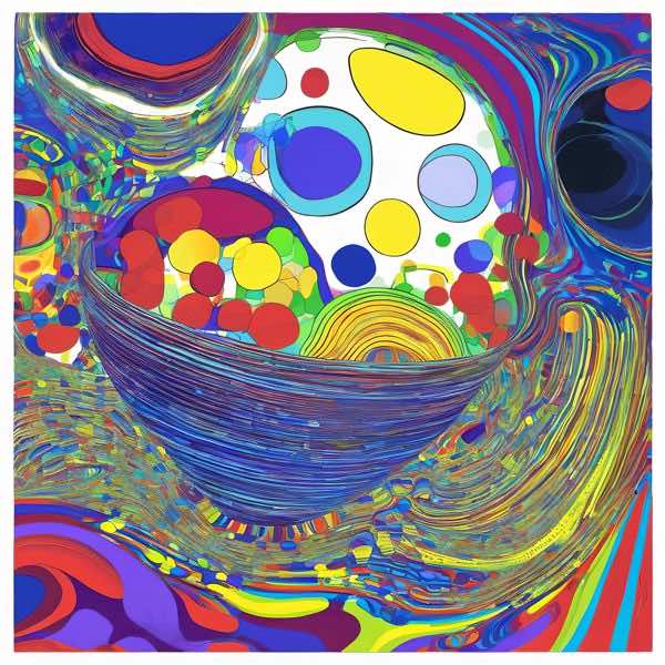 AIアートポスター カナブストラクド「カンディンスキー的矢なき浸透」 Kanabstracd オリジナルアート作品 アートポスター アートプリント 壁掛けアート ウォールアート インテリア デジタルアート 現代アート