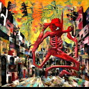 AIアートポスター 球たちに影響されないカナブストラクドによる「surreali」 オリジナルアート作品 アートポスター アートプリント インテリア