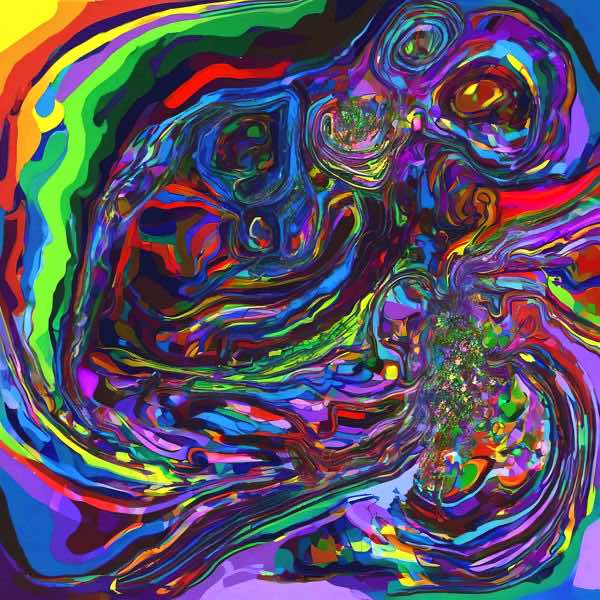 AIアートポスター カナブストラクド「Kob 的矢なき±超現実」 Kanabstracd オリジナルアート作品 アート..