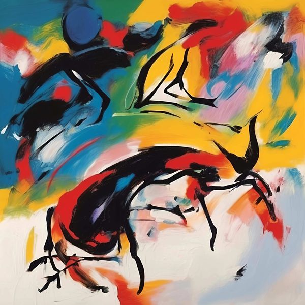 AIアートポスター 網の影響を排したカナブストラクドと否認されたフランシス・ベーコンの共作風… オリジナルアート作品 アートポスター アートプリント インテリア