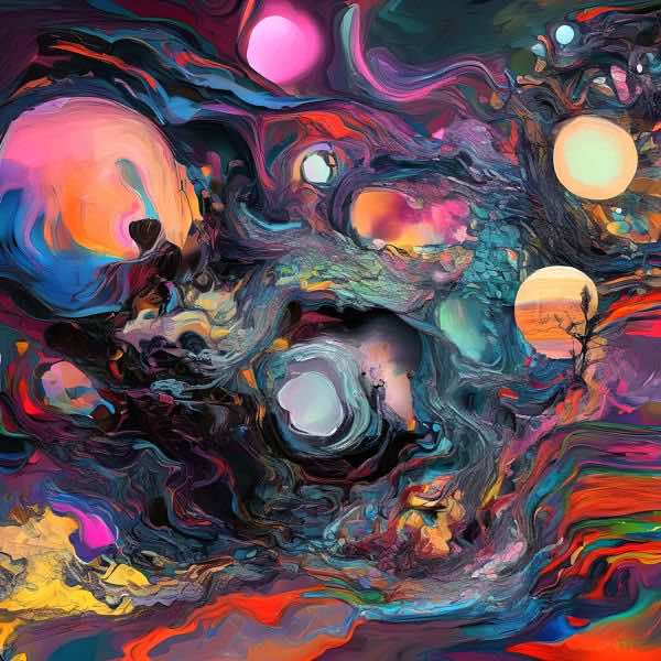 AIアートポスター カナブストラクド「クラーリ的矢なき±超現実」 Kanabstracd オリジナルアート作品 ア..