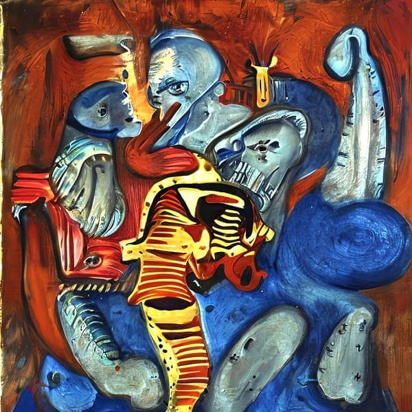 AIアートポスター 否認されたピカソ風 「不安」 オリジナルアート作品 アートポスター アートプリント 壁掛けアート ウォールアート イ..