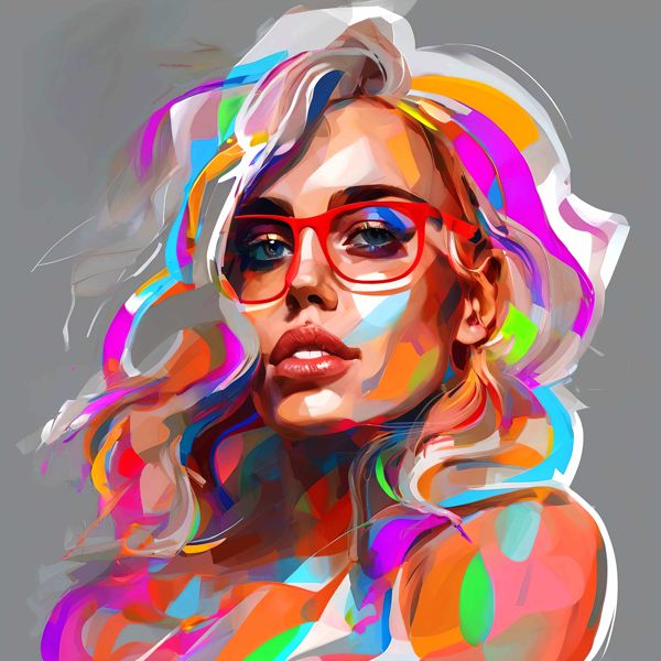 AIアートポスター カナブストラクド「パイカッソン・非広重的…」 Kanabstracd オリジナルアート作品 ア..