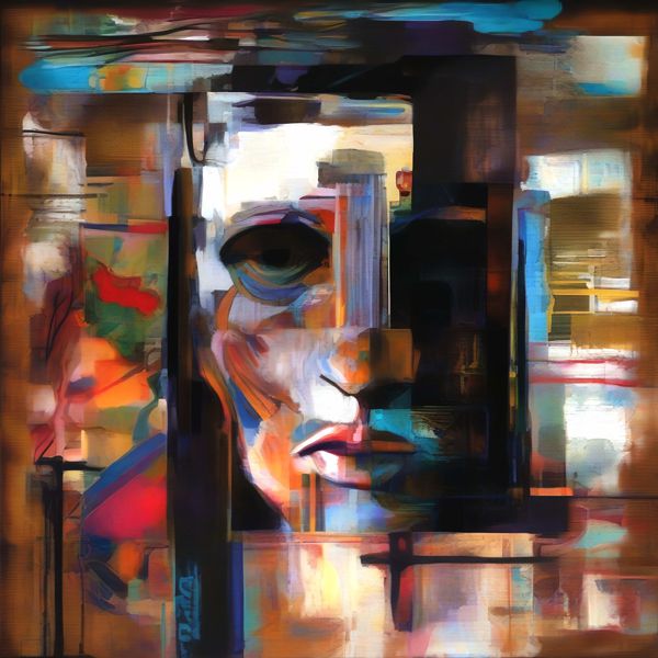 Posters （Art） - AIアートポスター カナブストラクド「Clint East 的clint_eなき超現実」 Kanabstracd オリジナルアート作品 アートポスター アートプリント 壁掛けアート ウォールアート インテリア デジタルアート 現代アート