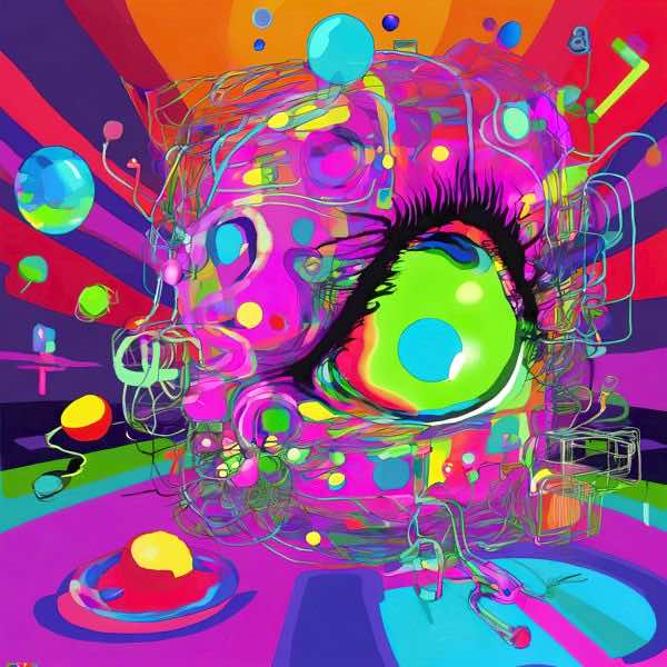 AIアートポスター カナブストラクド「クリムト的矢羽根なき超現実」 Kanabstracd オリジナルアート作品 アートポスター アートプリント 壁掛けアート ウォールアート インテリア デジタルアート 現代アート