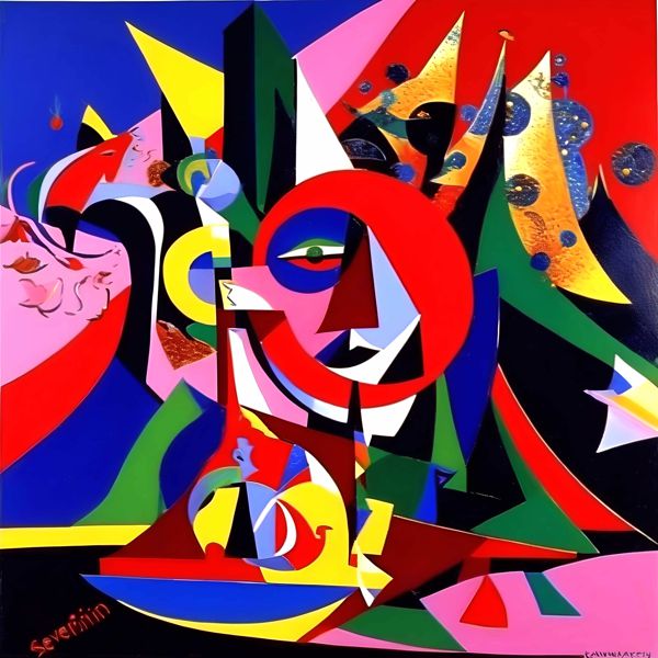 AIアートポスター カナブストラクド「セヴェリーニ的正方形なき超現実」 Kanabstracd オリジナルアート作品 アートポスター アートプリント 壁掛けアート ウォールアート インテリア デジタルアート 現代アート