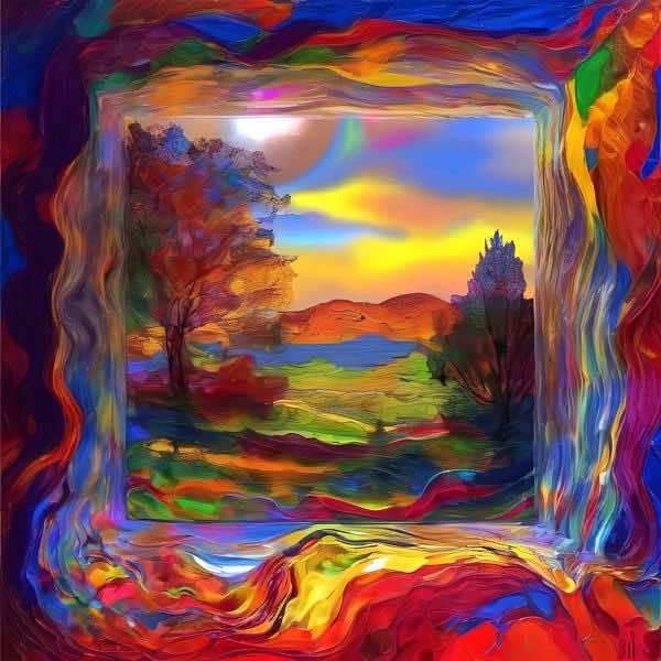 AIアートポスター カナブストラクド「リヒター的矢なき±超現実」 Kanabstracd オリジナルアート作品 ア..