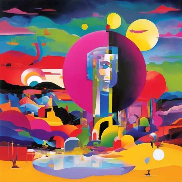 AIアートポスター カナブストラクド「ルソー的結び目なき超現実」 Kanabstracd オリジナルアート作品 アートポスター アートプリント 壁掛けアート ウォールアート インテリア デジタルアート 現代アート