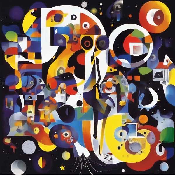 AIアートポスター カナブストラクド「ローランサン的有刺なき超現実」 Kanabstracd オリジナルアート作..