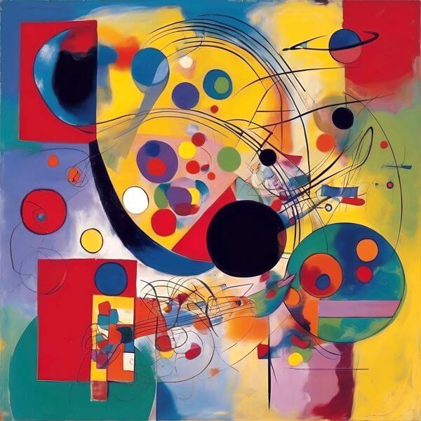 AIアートポスター カナブストラクド「カンディンスキー的矢羽根なき…」 Kanabstracd オリジナルアート..