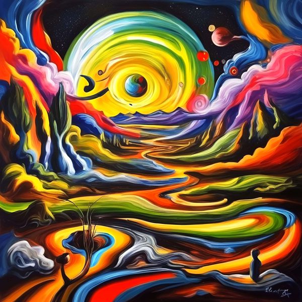 AIアートポスター カナブストラクド「Surrearlism 的網なき…」 Kanabstracd オリジナルアート作品 アー..