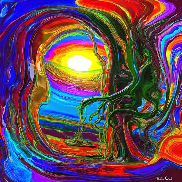 AIアートポスター カナブストラクド「Mosqu 的矢なき±超現実」 Kanabstracd オリジナルアート作品 アー..