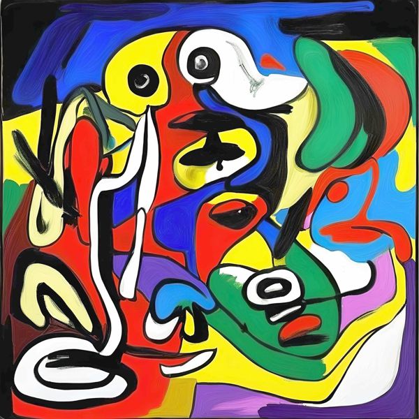 AIアートポスター カナブストラクド「ピカスビア的網なき不条理リアリズム」 Kanabstracd オリジナルア..