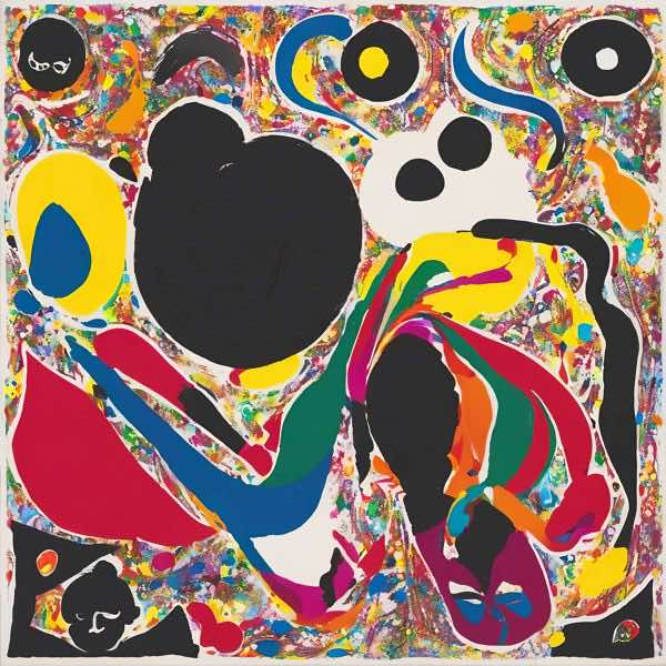 AIアートポスター カナブスタクド「ポロック的有刺なき…」 Kanabstacd オリジナルアート作品 アートポスター アートプリント 壁掛けアート ウォールアート インテリア デジタルアート 現代アート