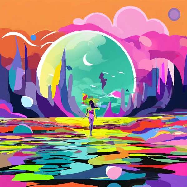 AIアートポスター カナブストラクド「H.ボス的結び目なき超現実」 Kanabstracd オリジナルアート作品 アートポスター アートプリント ..