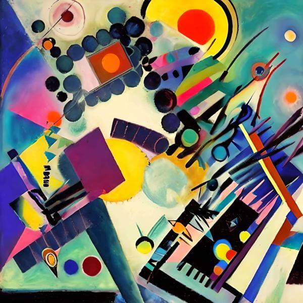 AIアートポスター カンディンスキーに学んだ… オリジナルアート作品 アートポスター アートプリント 壁..