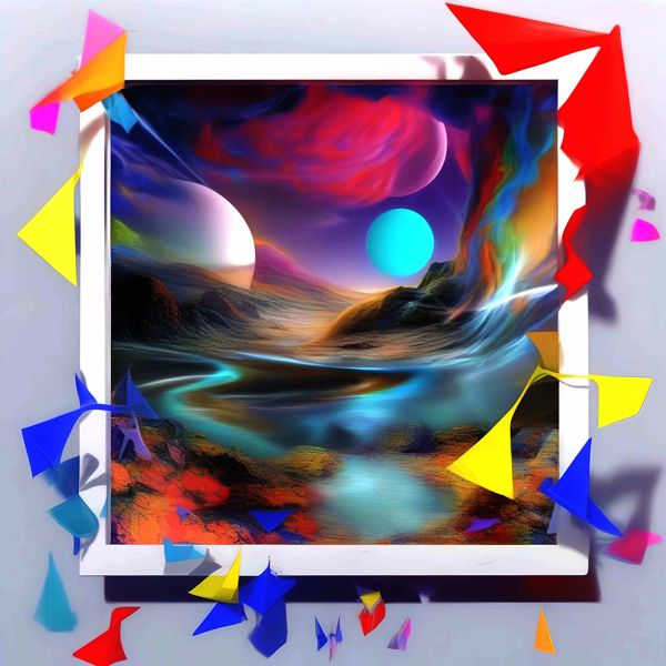 Rakuten - AIアートポスター カナブストラクド「Clint East 的木目なき超現実」 Kanabstracd オリジナルアート作品 アートポスター アートプリント 壁掛けアート ウォールアート インテリア デジタルアート 現代アート