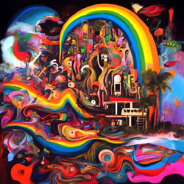 AIアートポスター シュールリアルに影響されClee と網に影響されないカナブストラクドによる… オリジナルアート作品 アートポスター アートプリント インテリア