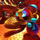 AIアートポスター 一様なグレーに影響されないカナブストラクドによる 「3D」 オリジナルアート作品 アートポスター アートプリント インテリア