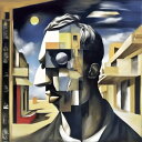 AIアートポスター 不条理リアリズムに影響され弓に影響されないカナブストラクドとキリコとによる… オリジナルアート作品 アートポスター アートプリント インテリ...