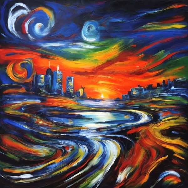 AIアートポスター カナブストラクド「Kob 的網なき±超現実」 Kanabstracd オリジナルアート作品 アートポスター アートプリント 壁掛けアート ウォールアート インテリア デジタルアート 現代アート