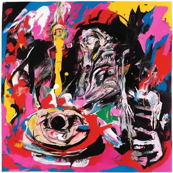 AIアートポスター カナブストラクド「ピカスビア的網なき不条理主義」 Kanabstracd オリジナルアート作品 アートポスター アートプリント 壁掛けアート ウォールアート インテリア デジタルアート 現代アート