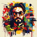 AIアートポスター 遠近法_渦たちに影響されないカナブストラクドによる … オリジナルアート作品 アートポスター アートプリント インテリア