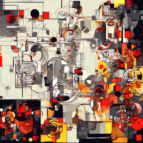 AIアートポスター カナブストラクド「クリムト・非クリムト的イワシなき…」 Kanabstracd オリジナルア..