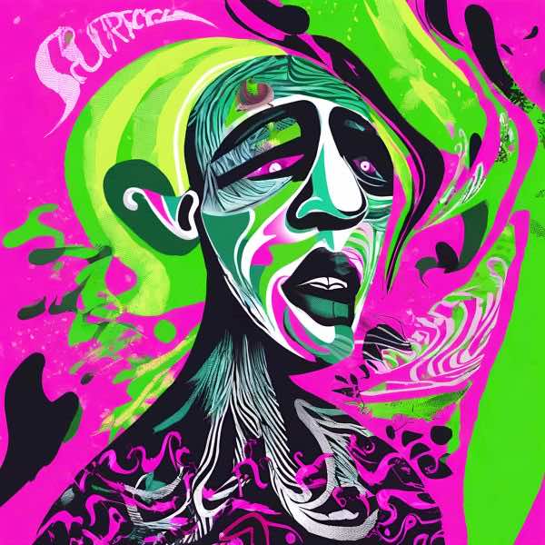 AIアートポスター カナブストラクド「ピカソ・非モンドリアン的超現実」 Kanabstracd オリジナルアート作品 アートポスター アートプリント 壁掛けアート ウォールアート インテリア デジタルアート 現代アート