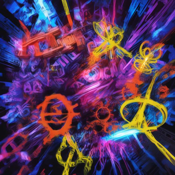 AIアートポスター カナブストラクド「ポロック的単純さなき免疫」 Kanabstracd オリジナルアート作品 アートポスター アートプリント 壁掛けアート ウォールアート インテリア デジタルアート 現代アート