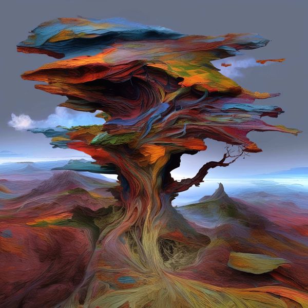 AIアートポスター カナブストラクド「リヒター的市松模様なき超現実」 Kanabstracd オリジナルアート作品 アートポスター アートプリント 壁掛けアート ウォールアート インテリア デジタルアート 現代アート