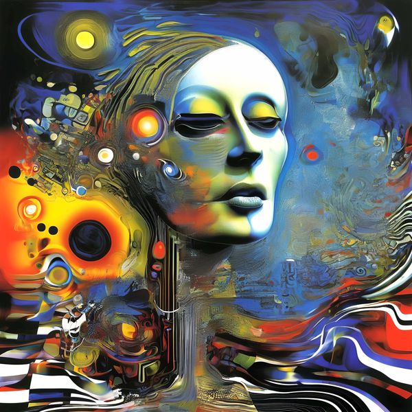 AIアートポスター カナブストラクド「弓なき±超現実と±免疫」 Kanabstracd オリジナルアート作品 アー..