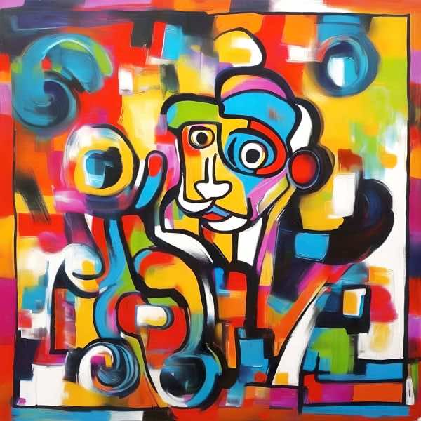 AIアートポスター カナブストラクド「メッツァンジェ的有刺なき…」 Kanabstracd オリジナルアート作品 ..