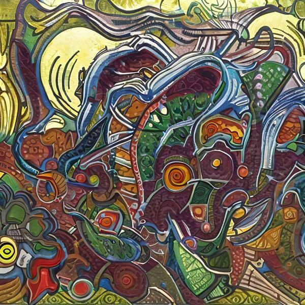 AIアートポスター 否認されたステラ風 … オリジナルアート作品 アートポスター アートプリント 壁掛け..