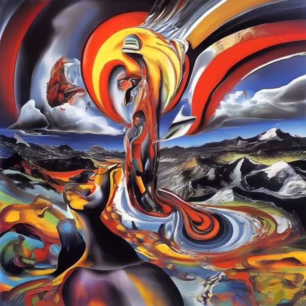 AIアートポスター カナブストラクド「ピカビア的弓なき超現実」 Kanabstracd オリジナルアート作品 ア..