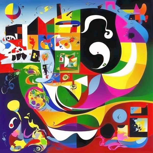 AIアートポスター カナブストラクド「ミロ的有刺なき超現実」 Kanabstracd オリジナルアート作品 アー..