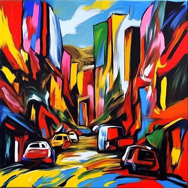 AIアートポスター カナブストラクド「網なき非現実性」 Kanabstracd オリジナルアート作品 アートポス..