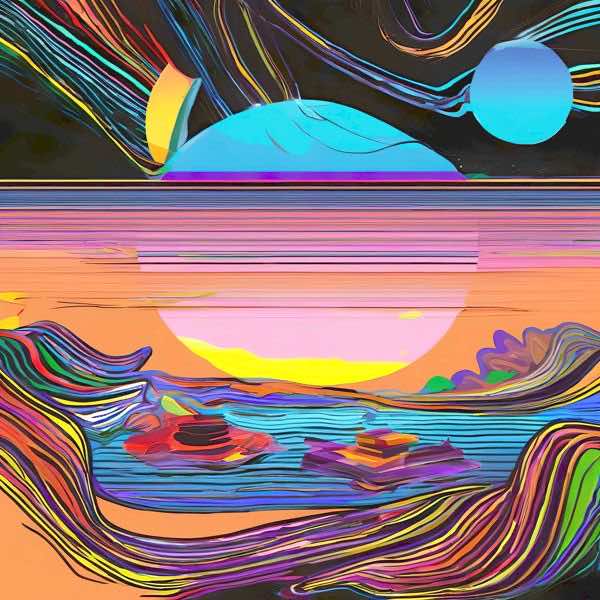 AIアートポスター カナブストラクド「アフ・クリント的立体螺旋なき±超現実」 Kanabstracd オリジナルアート作品 アートポスター アートプリント 壁掛けアート ウォールアート インテリア デジタルアート 現代アート