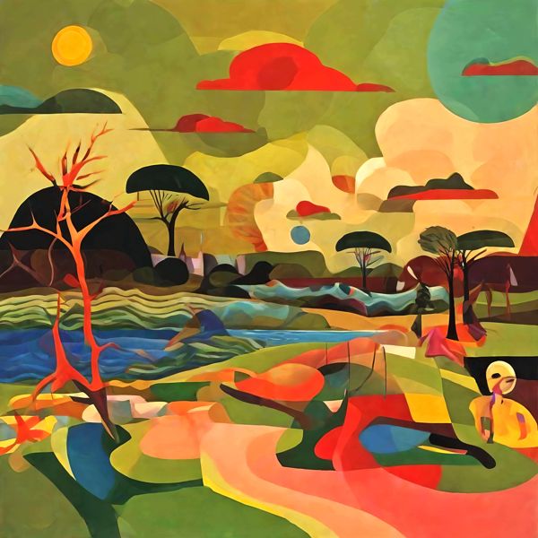 AIアートポスター シュールリアリズムに影響されモノクロームに影響されないカナブストラクドと否認された喜多川歌麿とによる… オリジナルアート作品 アートポスター アートプリント インテリア