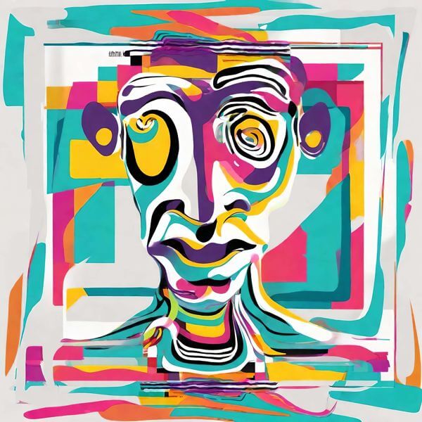 絵画風 AIアート ポスター ヒエロニムス・ボスの影響を排したカナブストラクドとサルバドール・ダリの共作風 「無題」