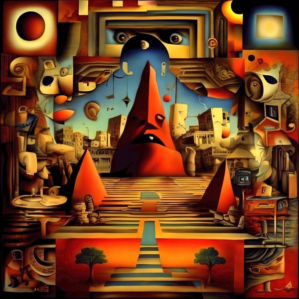 AIアートポスター カナブストラクド「Surrealisや有刺なき古代と超現実」 Kanabstracd オリジナルアー..