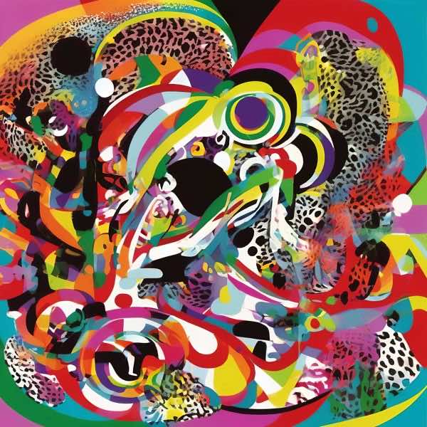 AIアートポスター カナブストラクド「ポロック的有刺なき超現実」 Kanabstracd オリジナルアート作品 ..