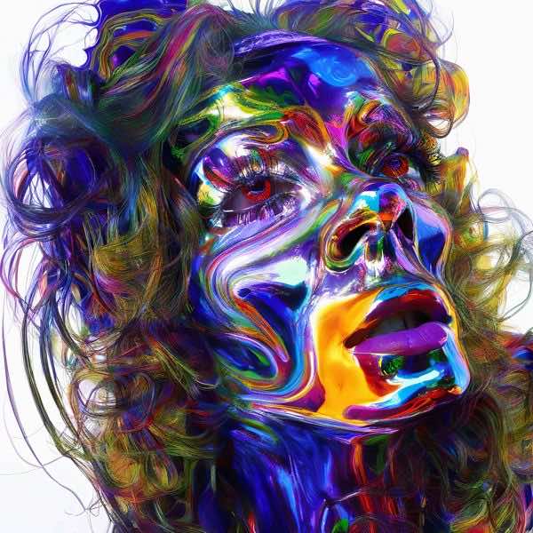 AIアートポスター カナブストラクド「矢なき±超現実と±不安」 Kanabstracd オリジナルアート作品 アー..