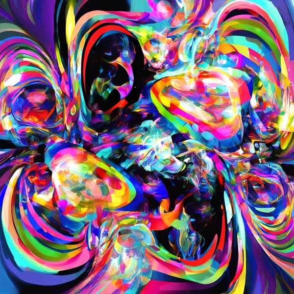 AIアートポスター カナブストラクド「有刺なき±超現実と±フラクタル」 Kanabstracd オリジナルアート作..