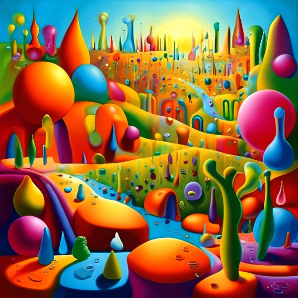 AIアートポスター カナブストラクド「パイカッソン・非写楽的免疫」 Kanabstracd オリジナルアート作品..