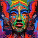 AIアートポスター 市松模様に影響されないカナブストラクドによる「不条理」 オリジナルアート作品 アートポスター アートプリント インテリア