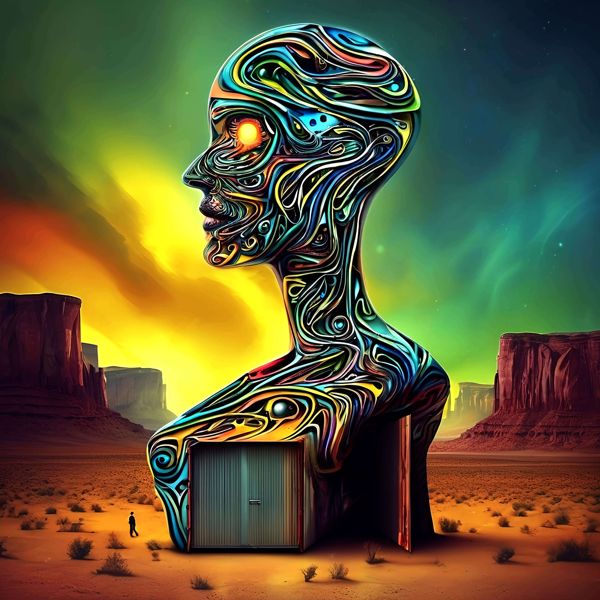 AIアートポスター シュールリアリズムに影響され渓斎英泉に影響されないカナブストラクドによる… オリジナルアート作品 アートポスター アートプリント インテリア