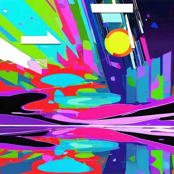 AIアートポスター カナブストラクド「クラーリ的結び目なき±超現実」 Kanabstracd オリジナルアート作..