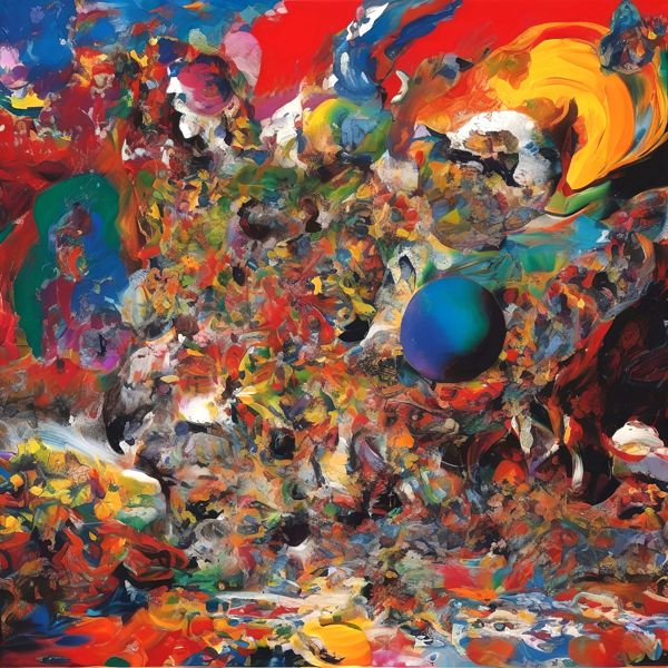 AIアートポスター カナブストラクド「リヒター的矢なき不条理主義」 Kanabstracd オリジナルアート作品..