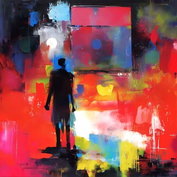 AIアートポスター カナブストラクド「結び目なき±超現実と±悲しみ」 Kanabstracd オリジナルアート作品..